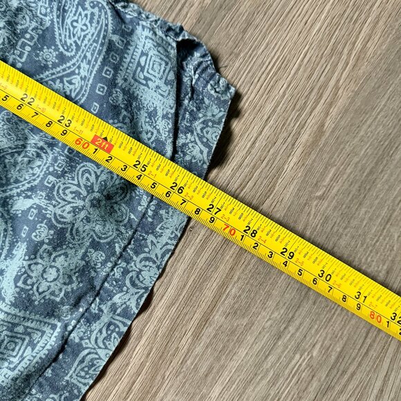 L.L. Bean Mean's Tropics Camp Button Up Shirt - Blue - Picture 5 of 5